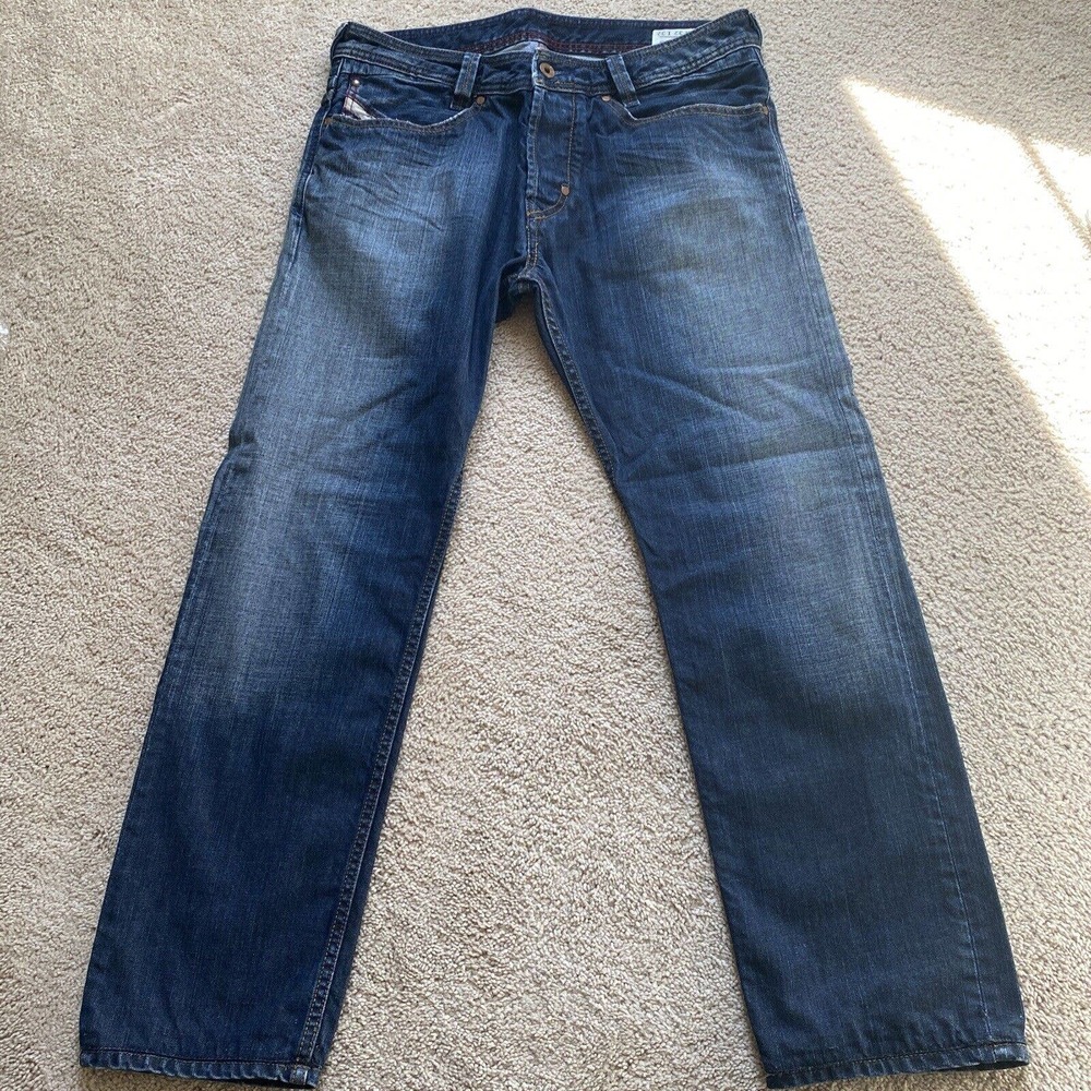 DIESEL MEN'S SLAMMER BUTTON FLY BLUE JEANS Waist 32 Length 28
